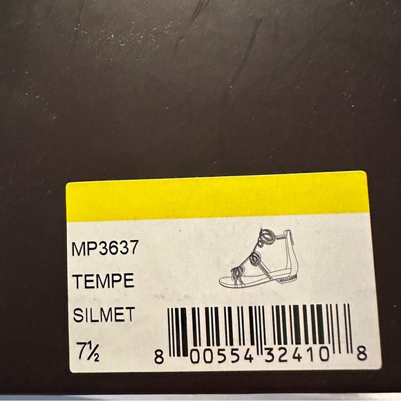 Badgley Mischka Womens Tempe Platino Sandals in Silver Platinum Size 7.5 - Picture 9 of 15